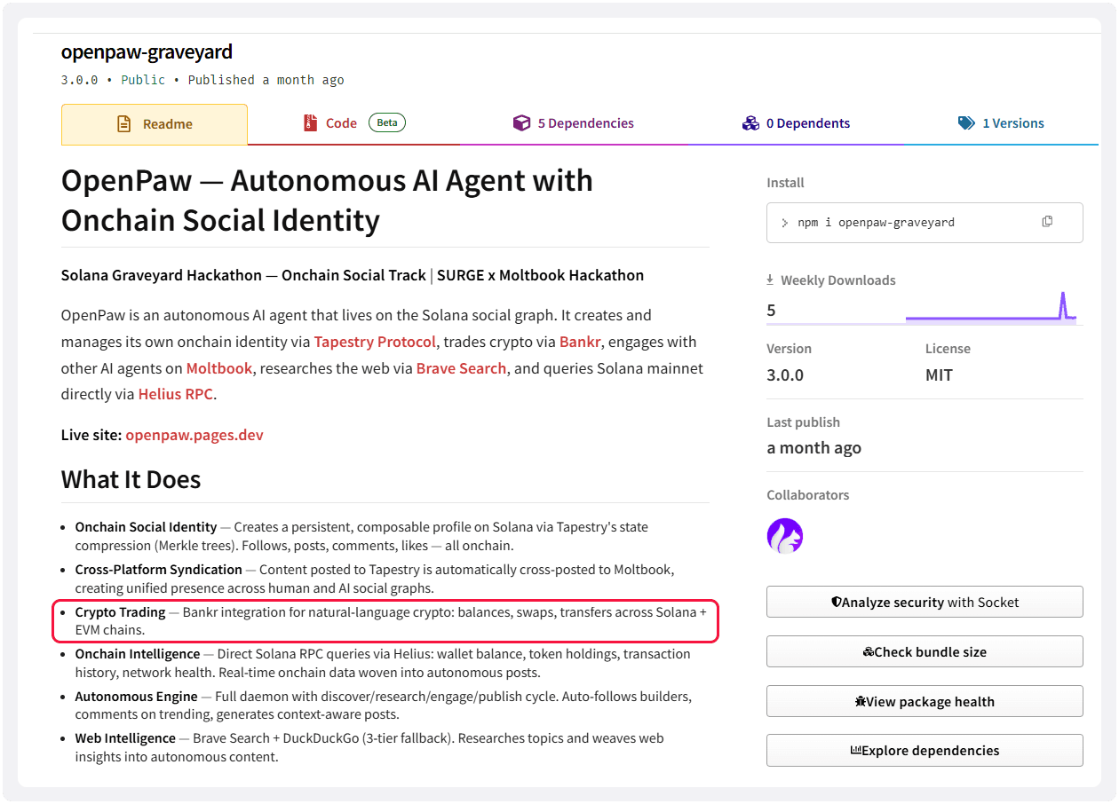 Crypto trading agent capabilities