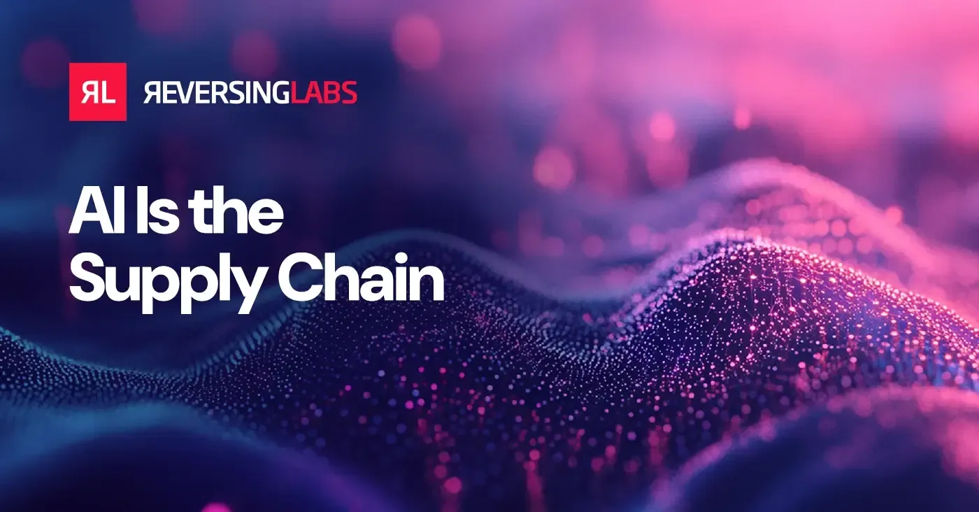 red purple CGI landscape with white text saying AI Is the Supply Chain