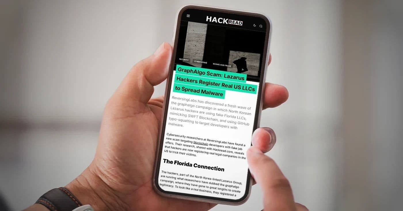 Hackread: GraphAlgo Scam: Lazarus Hackers Register Real US LLCs to Spread Malware