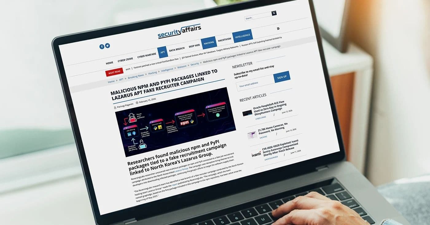 Hacker News	Lazarus Campaign Plants Malicious Packages in npm and PyPI Ecosystems