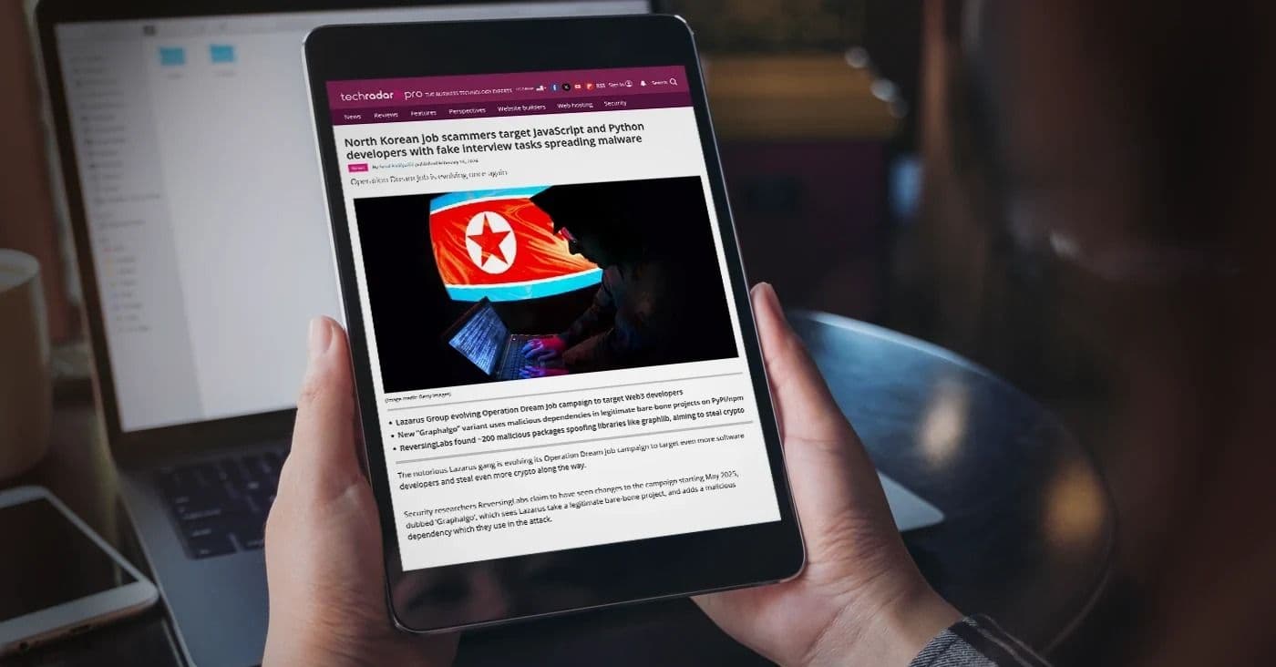 Tech Radar: North Korean job scammers target JavaScript and Python developers with fake interview tasks spreading malware