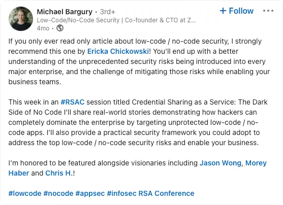 bargury linkedin post