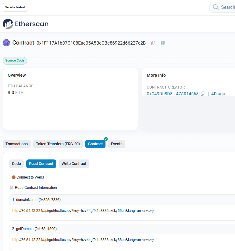 Smart contract on blockchain