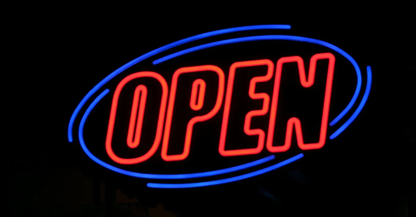 neon open sign