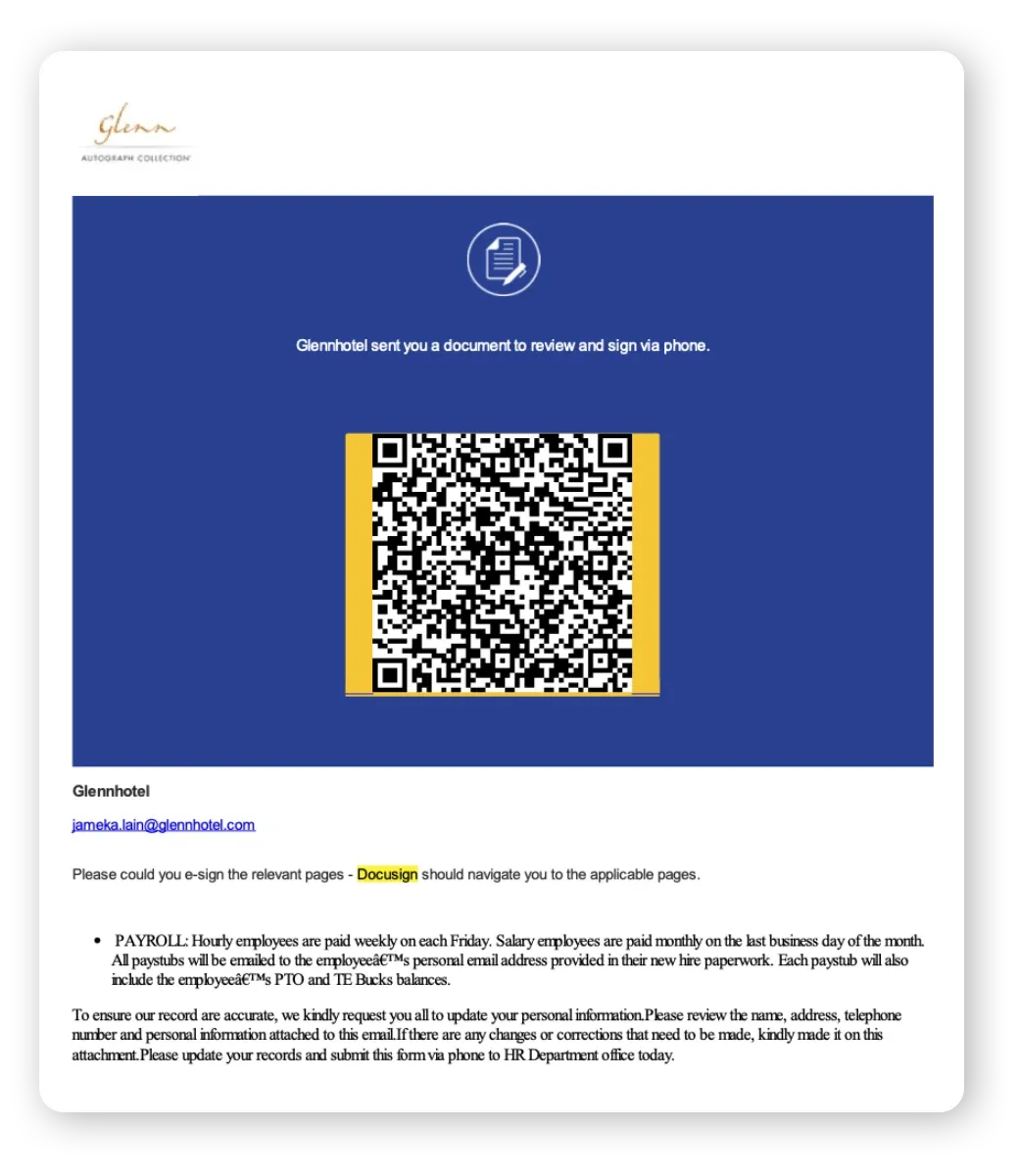 Quishing PDF, Source: Unit 42, April 2025.