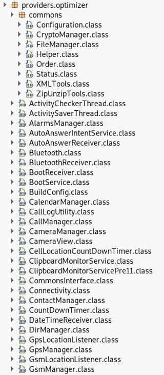 Unobfuscated class files