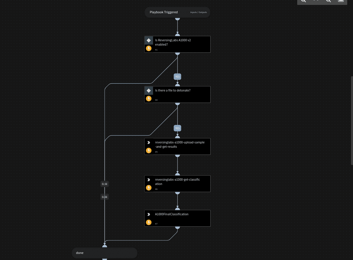 The “Detonate File - ReversingLabs A1000” playbook
