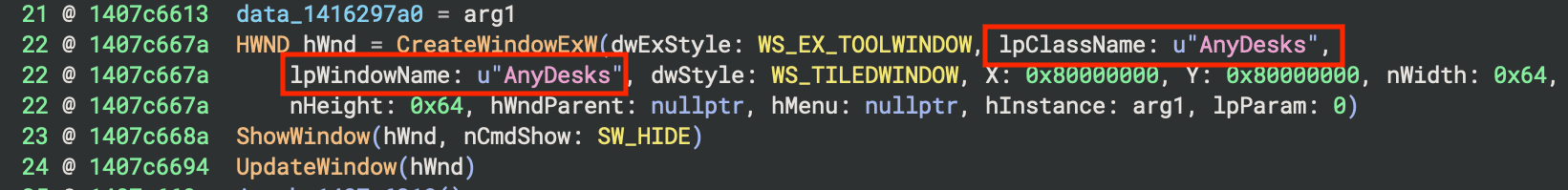 "AnyDesks" string window name parameter