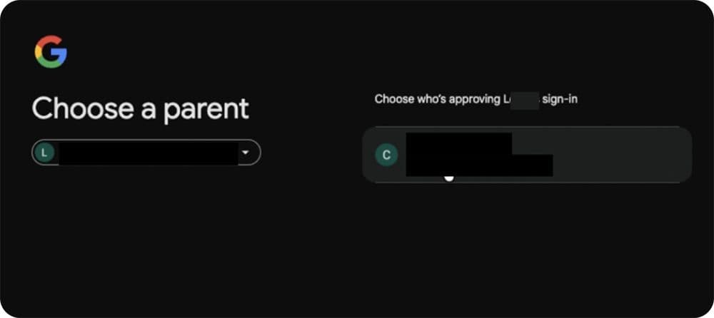 screen asking for a parent to approve the sign in