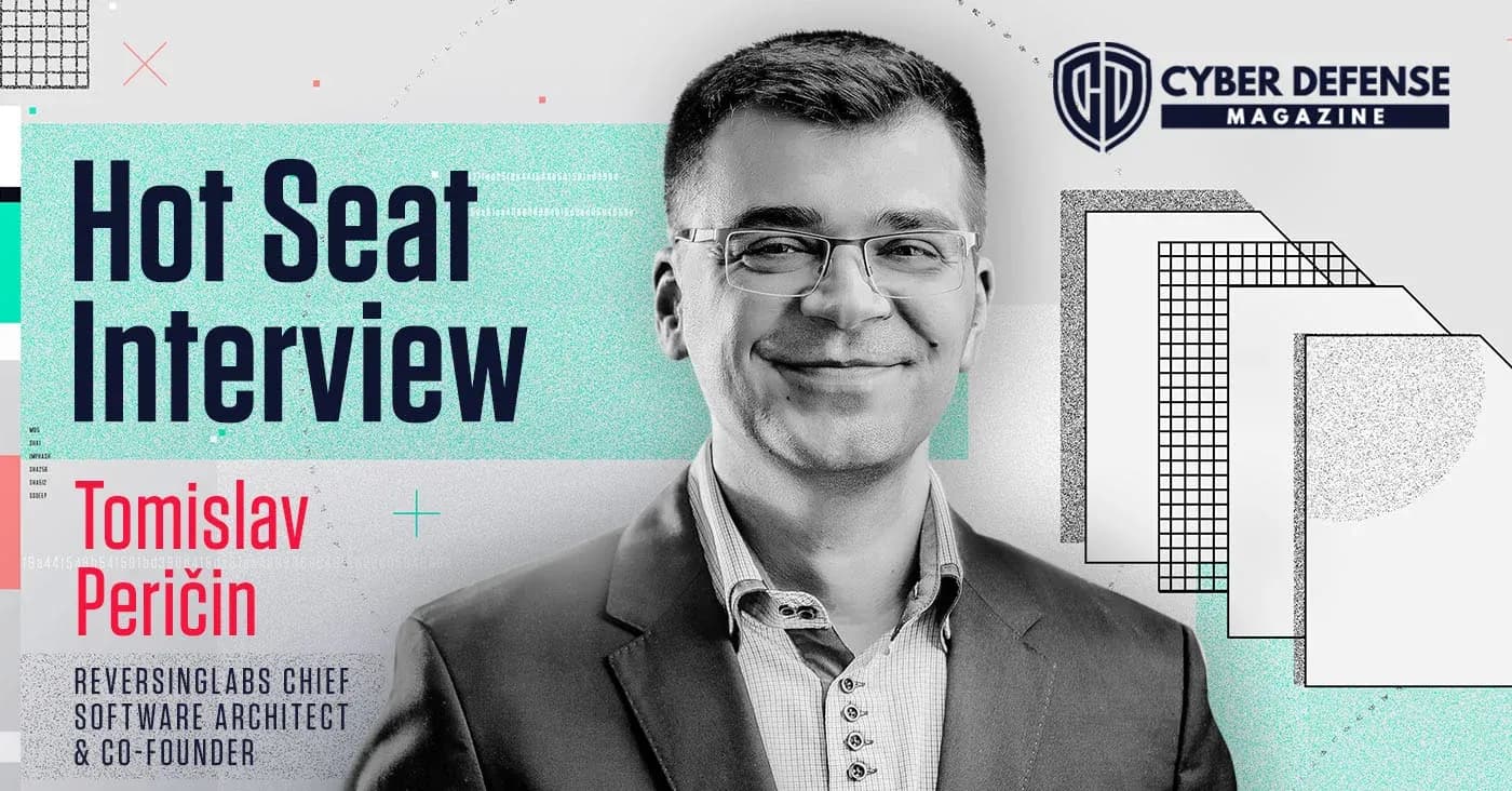 Tomislav Pericin in front of podcast title card