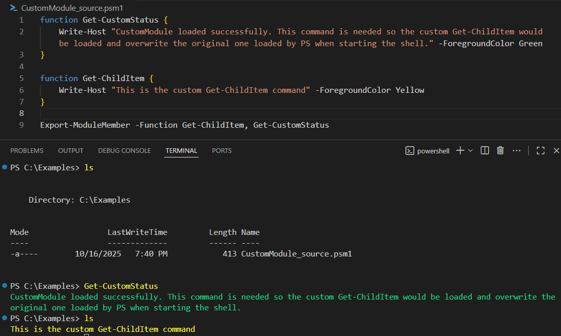 Autoloading a manually placed module which clobbers a system command