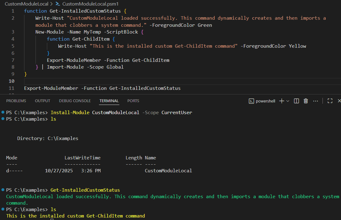 Autoloading an installed module which clobbers a system command