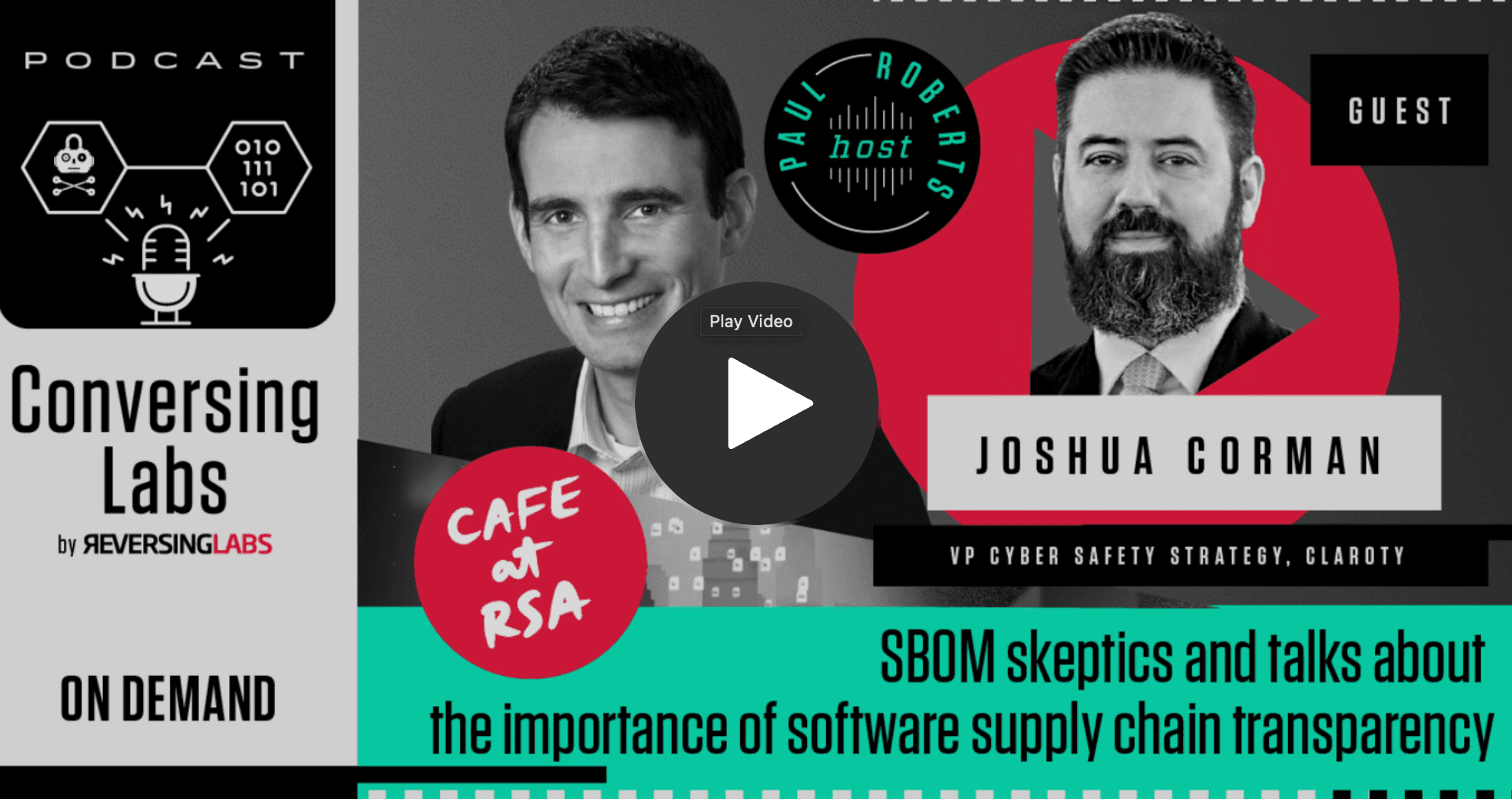 podcast title card sbom skeptics and talks about the importance of sscs