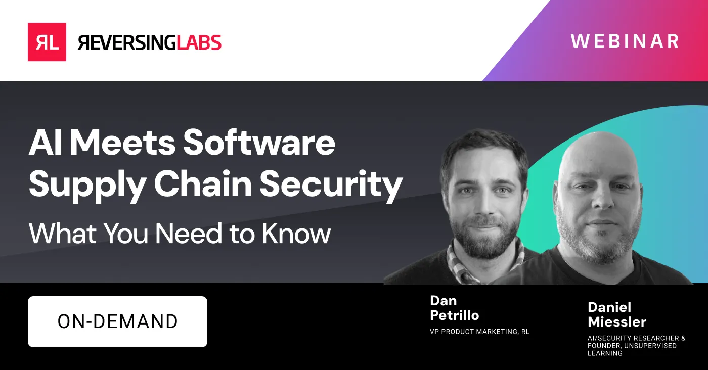 On Demand: AI meets Software Supply Chain Security | ReversingLabs