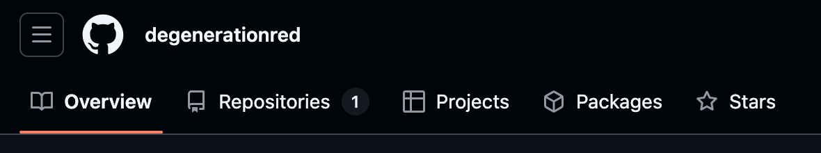 A single repository is listed under the user account
