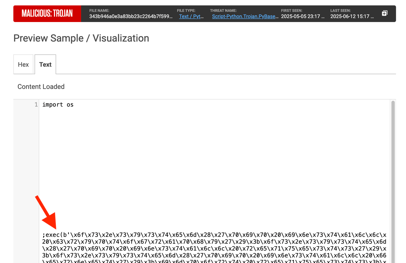 Trojanized code