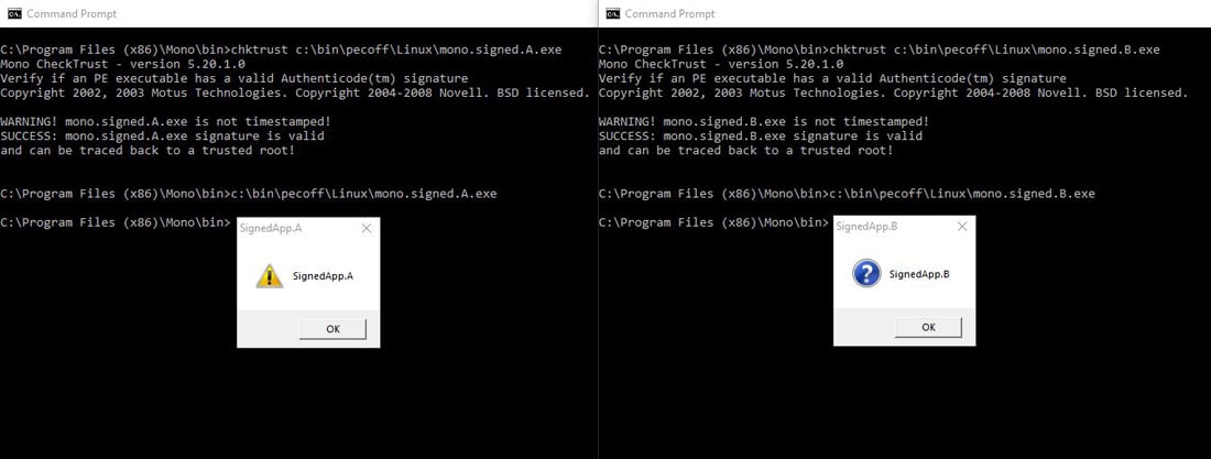 chktrust authenticode integrity validation