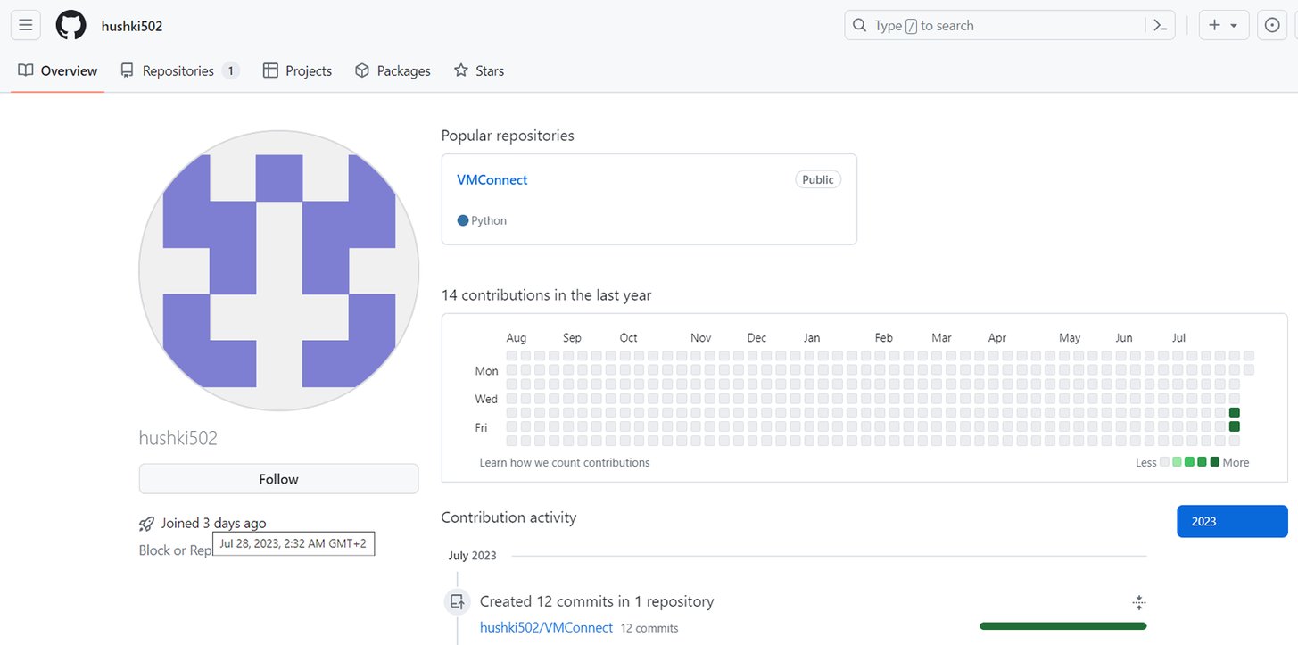 Github profile of hushki502 user.