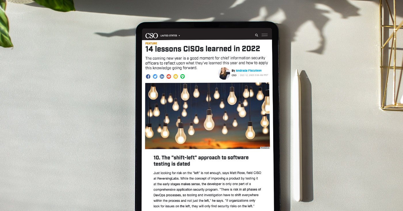 14 lessons CISOs learned in 2022