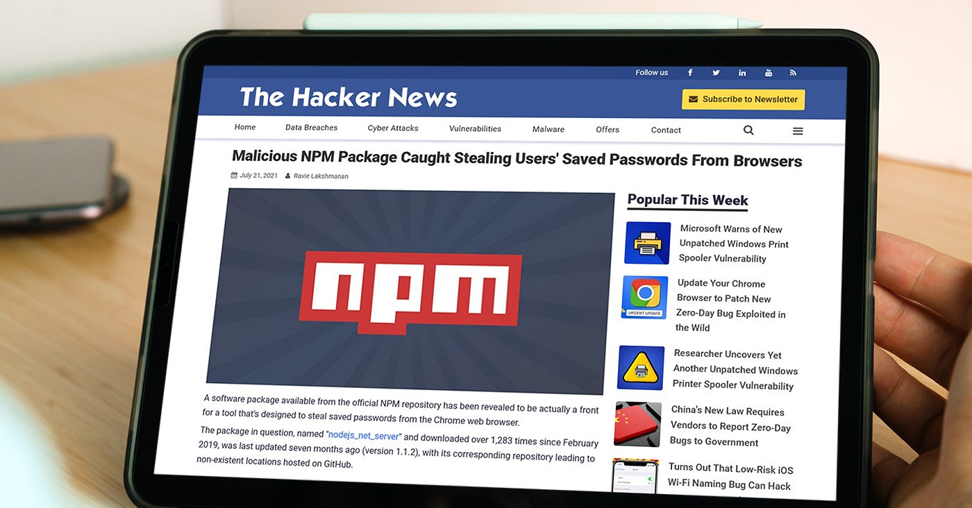 The Hacker News - Malicious NPM Package
