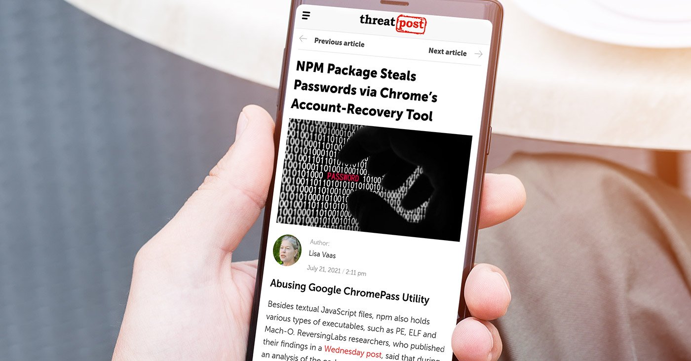 NPM Package Steals Passwords via Chrome’s Account-Recovery Tool