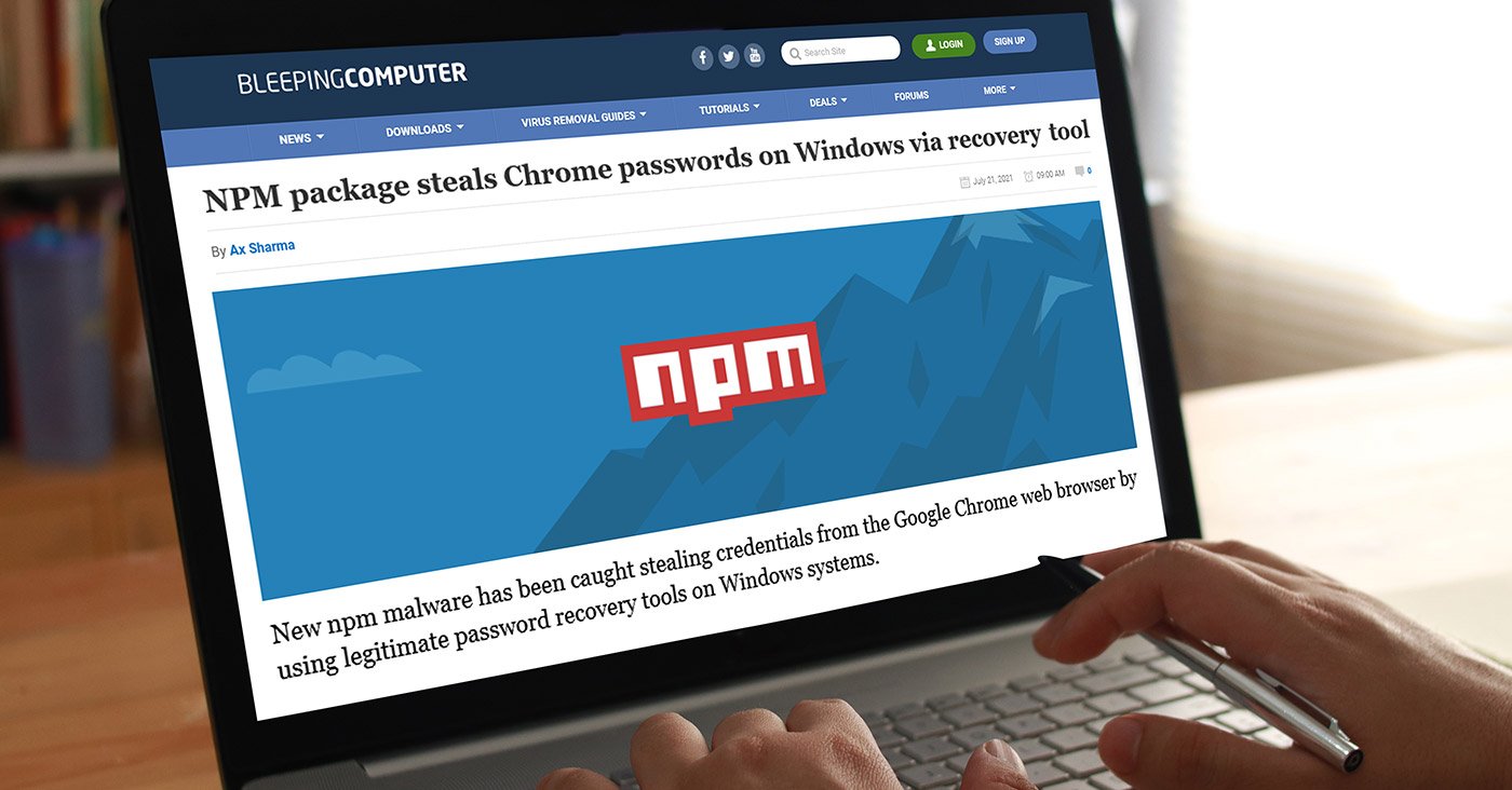NPM package steals Chrome passwords on Windows via recovery tool