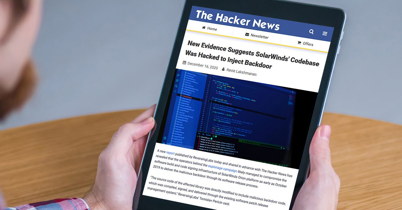 New Evidence Suggests SolarWinds' Codebase Was Hacked to Inject Backdoor