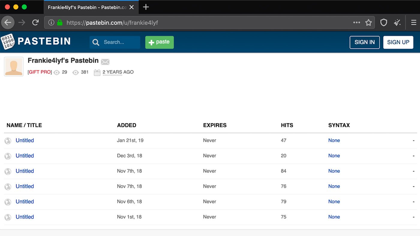 Website Backdoor Scripts Leverage the Pastebin Service