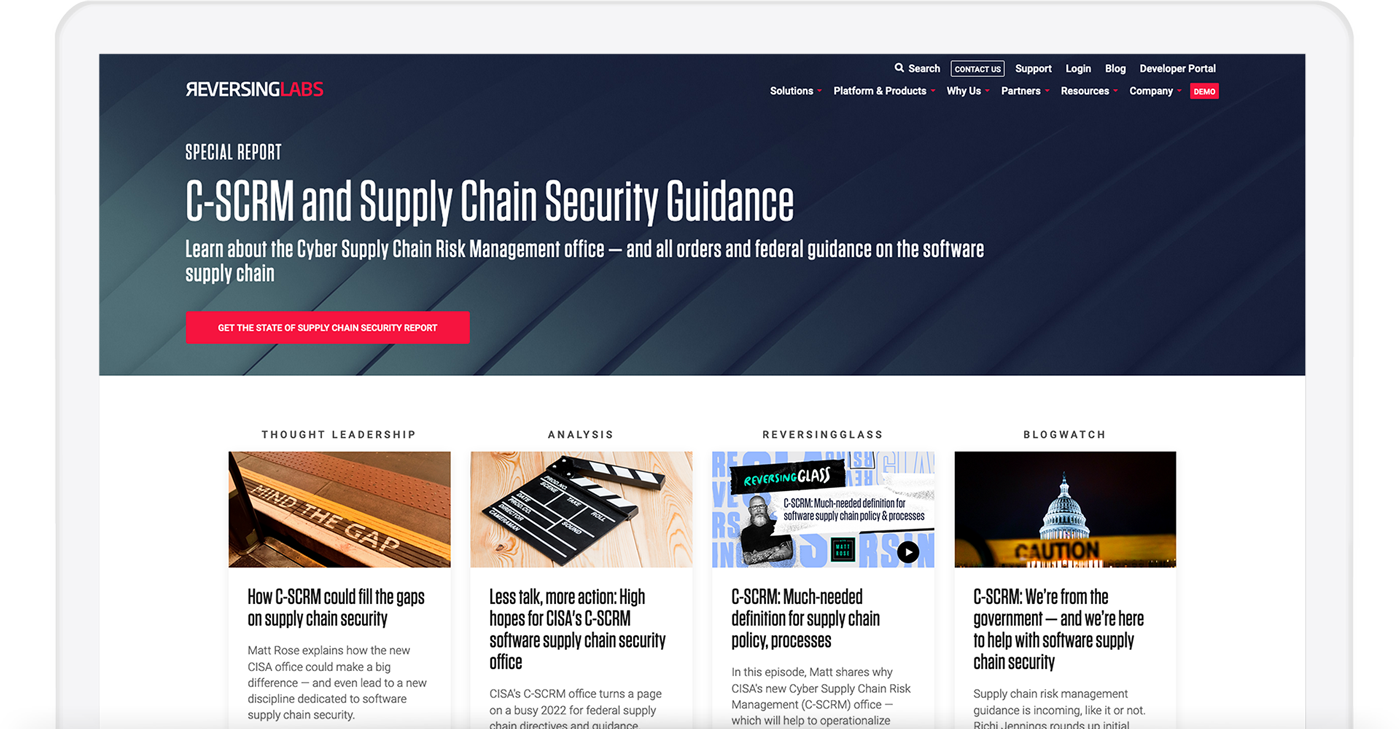 Learn about the Cyber Supply Chain Risk Management office — and all orders and federal guidance on the software supply chain