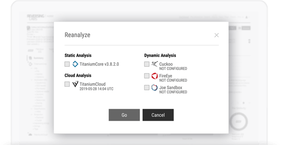 Reanalyze files to multiple services in a single pane of glass