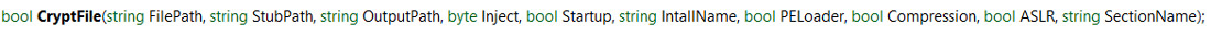CryptFile function declaration