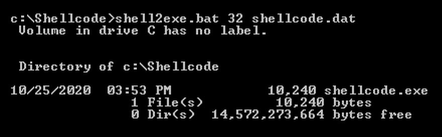 Conversion of Shellcode to PE Executable