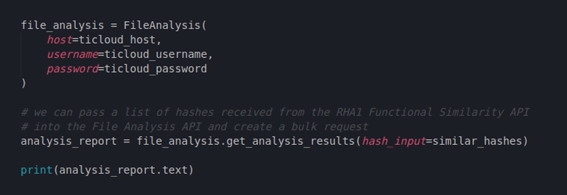 Creating a File Analysis request