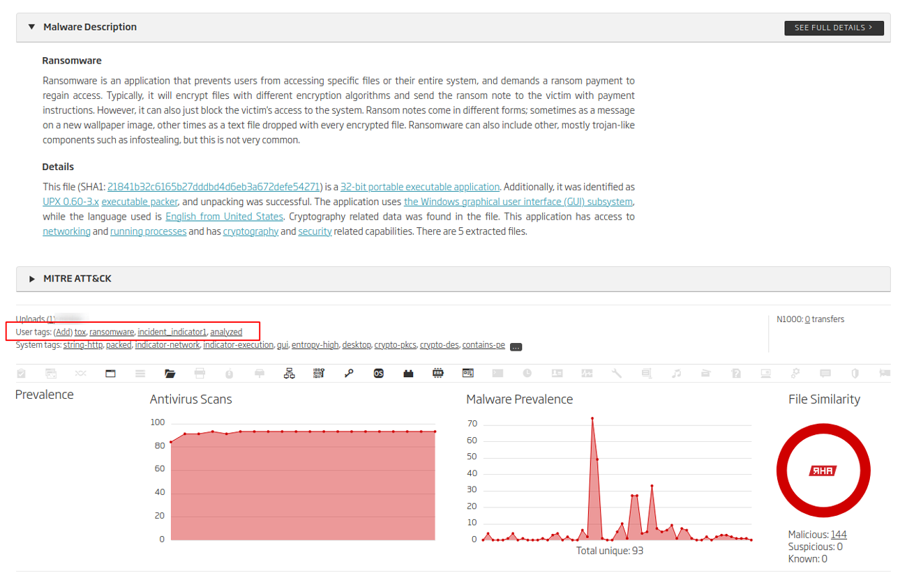 A1000 sample description and tags