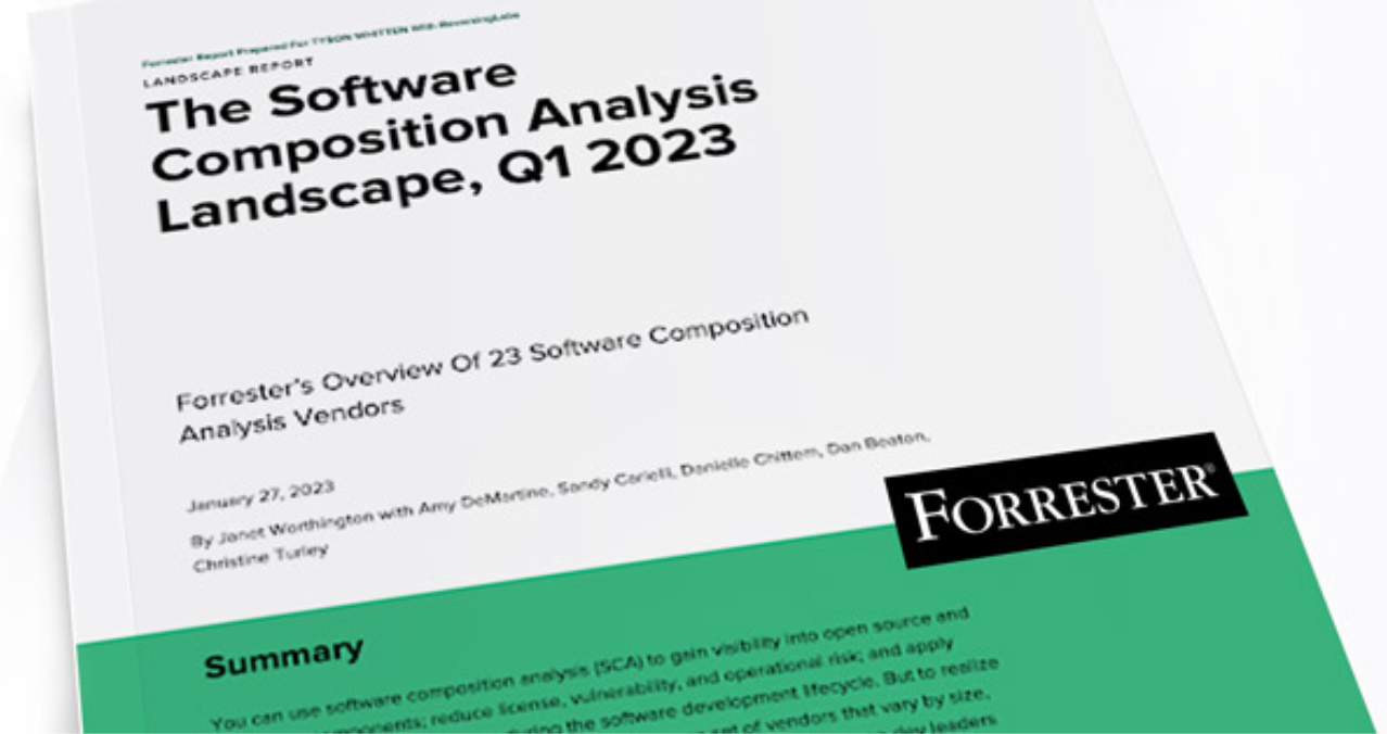 Forrester Software Composition Analysis Landscape, Q1 2023
