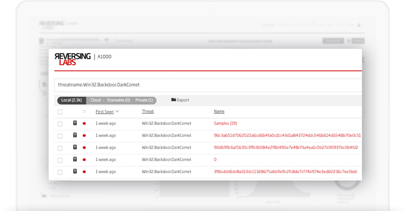 A1000 - Advanced Search for Analysis and Triage