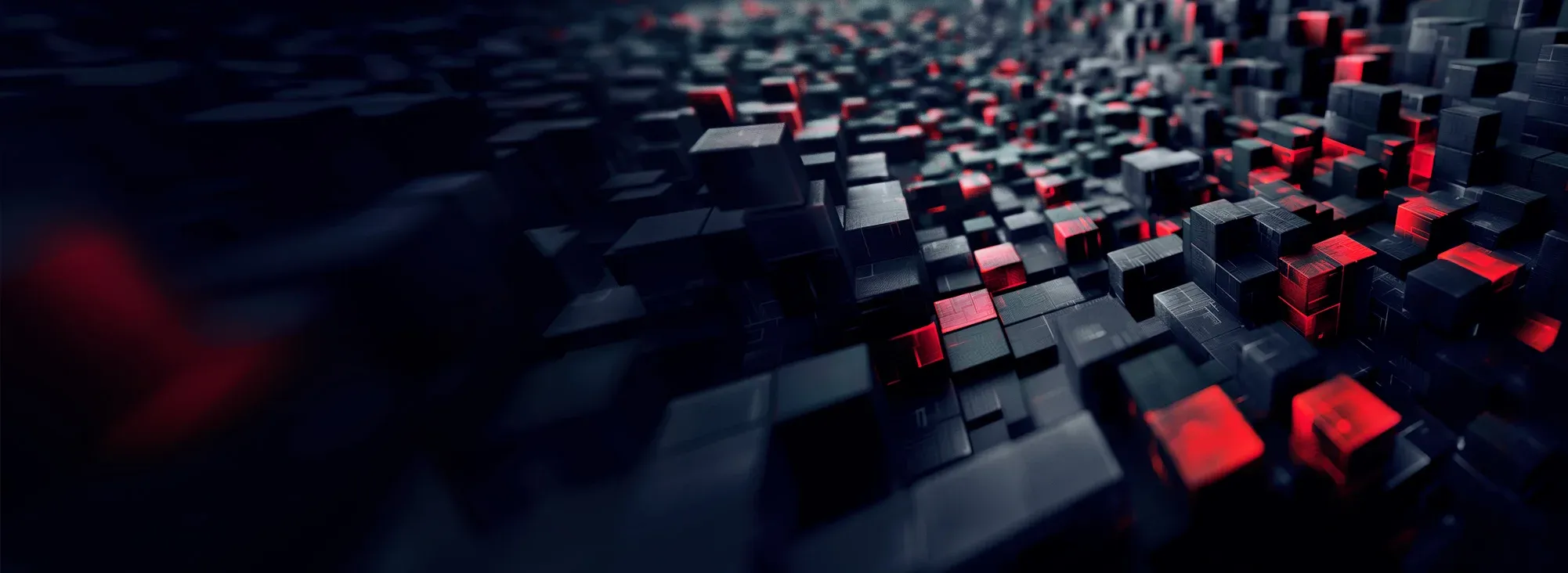 black and red cubes