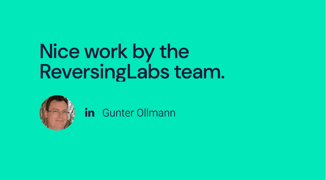 Gunter Ollmann linkedin post