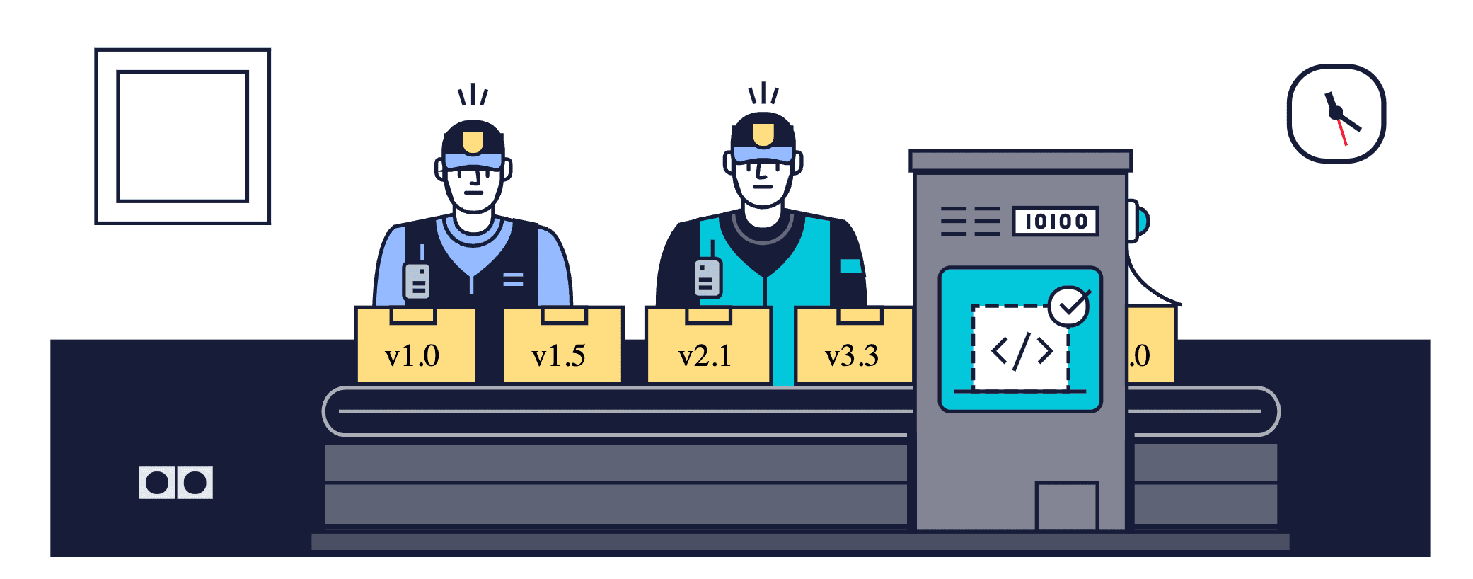 factory workers quality assuring packages